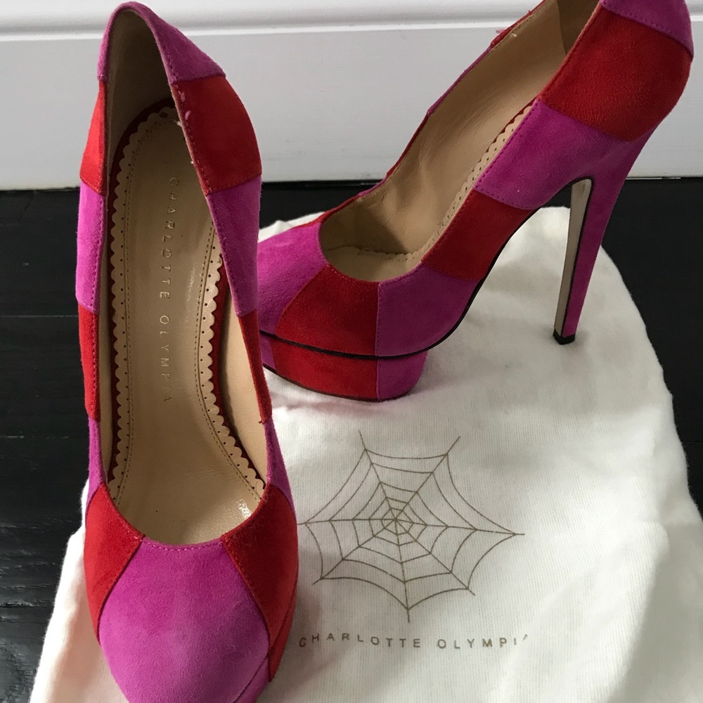 Charlotte Olympia dolly pumps size 5. Worn once